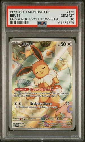 2025 POKEMON SVP EN-SV BLACK STAR PROMO #173 EEVEE PSA 10