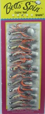 Betts 022GRRL-17N 1-1/4" 1/16 Oz Beetle Spin W/Leg Br/R Dt/W Be Card of 12