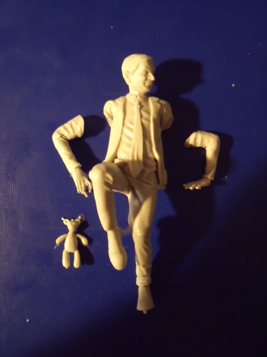 Figurine Mr Bean 1/18 – Austin Mini, Résine Non Peinte, Pour Diorama (Norev, Autoart, Minichamps)