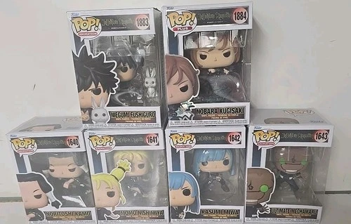 Lot Of 6 Jujutsu Kaisen Exclusive  Funko Pops 1640, 1641, 1642, 1643, 1883 1884
