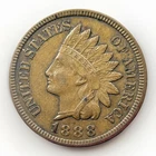 1888 1c Indian Head Cent Penny AU About Uncirculated VP-004 S-5 RPD Variety Coin