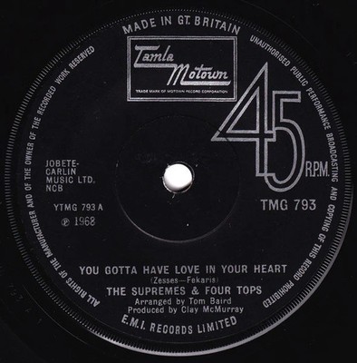 The Supremes & Four Tops - You Gotta Have Love In Your Heart / I'm Glad About It