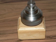 Large Stainless Spinning Top with Wood Stand