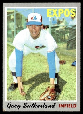 1970 Topps Baseball Card Gary Sutherland Montreal Expos #632 EX