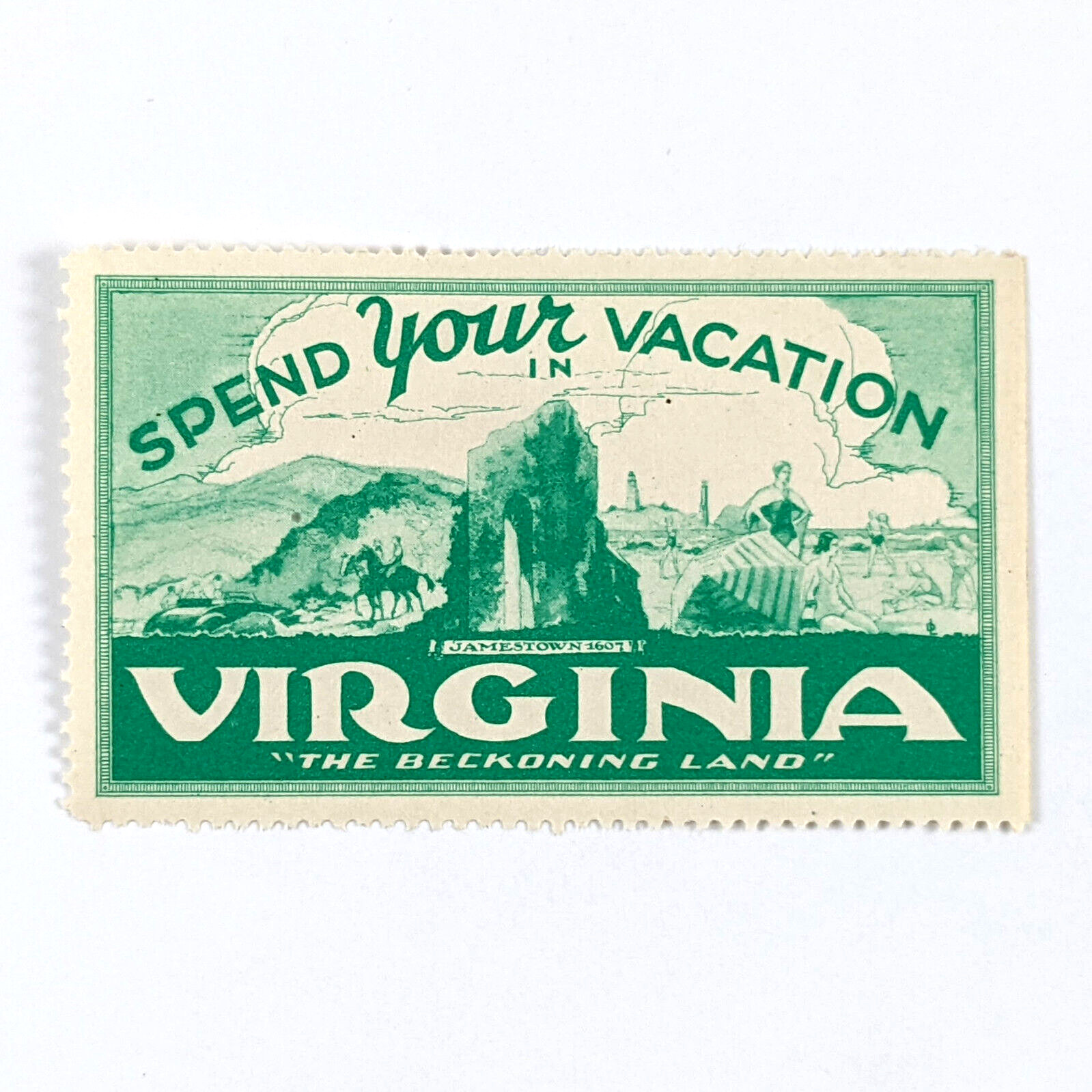 Poster Stamp Cinderella Spend Your Vacation In Virginia The Beckoning Land