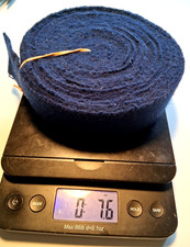 100 Wool Strip Roll for Rug Braiding Crafts Hooking 1 3/4 " strip Navy Blue