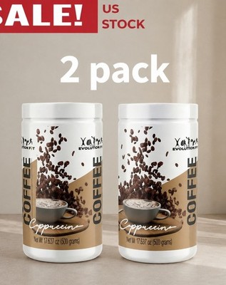 2 Pack Evolution Fit Cappuccino Coffee Supplement 17.637 oz (500g)