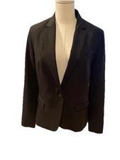 Metaphor Women's Blazer Jacket Gray 8 / MEDIUM Black 1-button Suit Separate