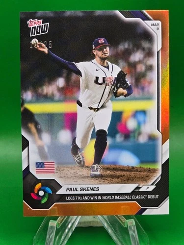 Paul Skenes 2026 World Baseball Classic Topps Now Card 20 Orange /25