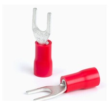 1000 Red 22-16 AWG 8 Insulated Crimp Spade Fork U Terminal Wire Connectors