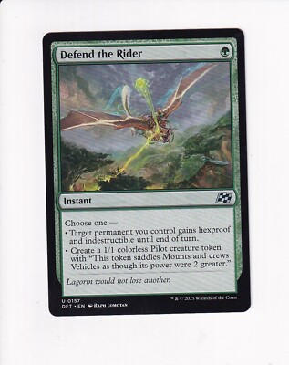 MAGIC THE GATHERING MTG AETHERDRIFT DEFEND THE RIDER