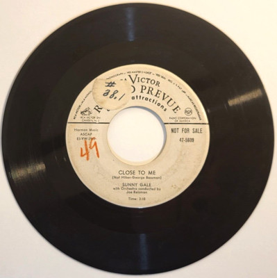 VG+ NFS RCA DJ Copy Promo Sunny Gale Close To Me Change Your Mind 7'' 45