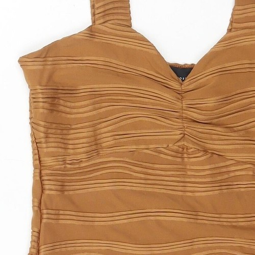 Primark Womens Beige Polyester Blend Bodycon Size 10 Sweetheart - Textured - Picture 11 of 12
