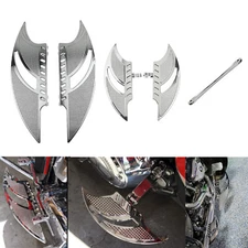 Chrome Foot Pegs Floorboard Linkage Shift Lever Kit Fit For Harley Touring Dyna
