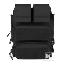 KRYDEX Tactical V2.0 Zip-on Backpack Zip Pack Black for CPC JPC2.0 Plate Carrier