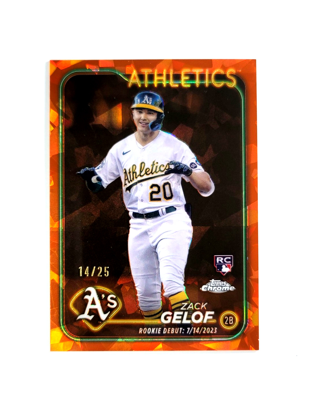 ZACK GELOF - 2024 Topps Chrome Sapphire RC Orange Refractor /25 HOT!