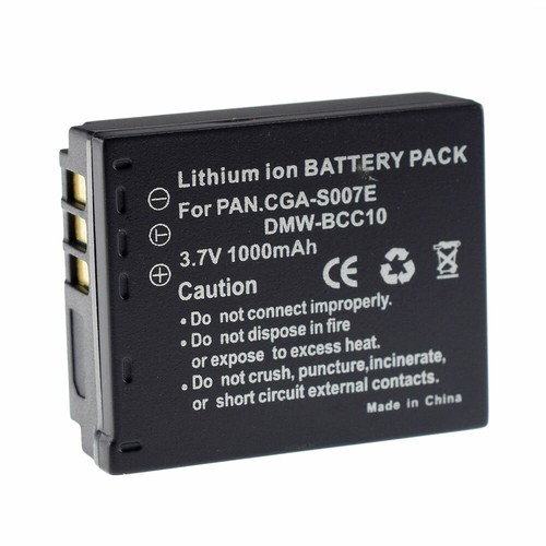 2X Batería para Panasonic Lumix DMC-TZ1 TZ15 DE-A25 CGA-S007E DMC-TZ3K DMC-TZ4S - Imagen 8 de 10