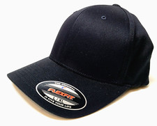 Port Authority Hat FlexFit Cap Men's Size L/XL Black Blank C865 NEW