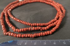 Alte kleine Glasperlen Handelsperlen HD07 4mm Green heart African Trade Beads