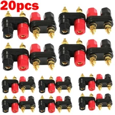 20x Speaker Amplifier Terminal Binding Post Dual 2-way Female Banana Plug Jack