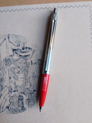 BALLOGRAF Epoca Balllpoint Pen Red /Chrome SWEDEN Original Refill writing Blue - 第 10/10 張圖片
