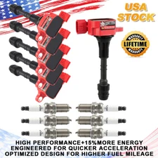 Set of 6 Ignition Coil Pack and Spark Plugs for Maxima Murano Pathfinder Quest
