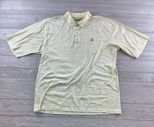 Augusta National Golf Shop Polo Shirt Mens XL Yellow 60s Two Ply Mercerized