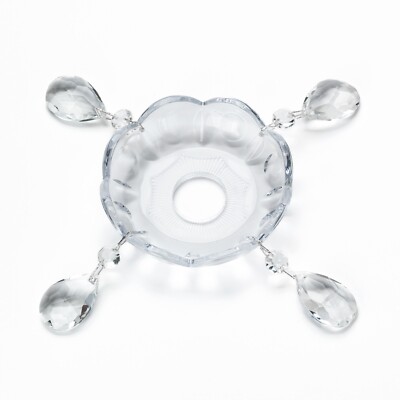 Lichtschale Tasse Bobeche Ø 100mm Kristall Loch 27.5mm Kronleuchter klar Ersatz