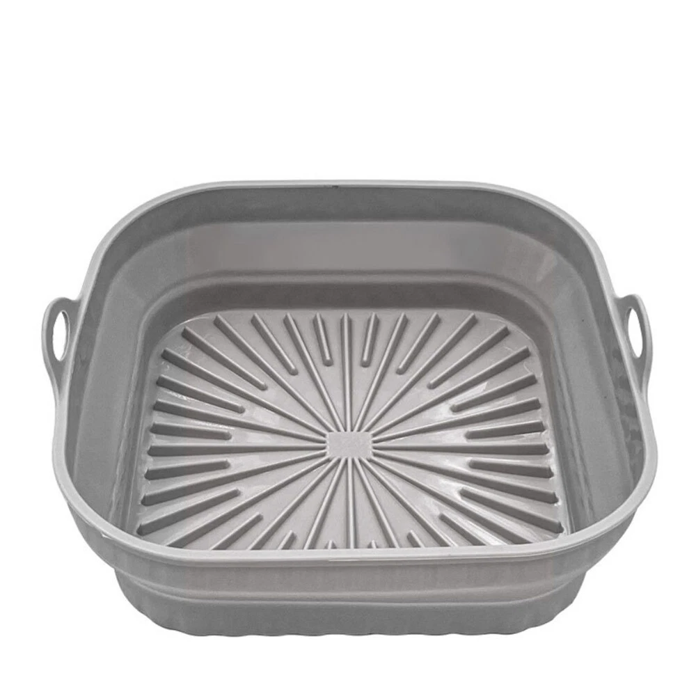 Air Fryer Silicone Pot Basket Liner Pot Non-Stick Safe Oven Baking Tray Foldable Air Fryer Silicone Pot Basket Liner Pot Non-Stick Safe Oven Baking Tray Foldable