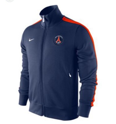 Paris Saint Germain Jacket Size LARGE Activewear Full Zip Nike 547014-410 ig93