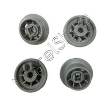 KIT 4 RUOTE GRANDI CARRELLO CESTO CESTELLO LAVASTOVIGLIE BOSCH SIEMENS