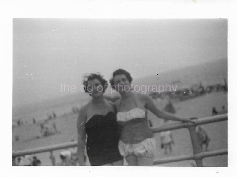 Swimsuit Portrait b+w FOUND PHOTO Original Snapshot WOMENFree Shipping D 99 11 O