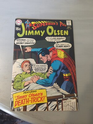 Superman's Pal Jimmy Olsen #121 Jim Shooter 1969 Jimmy Olsen's Death-Trick GD+ 