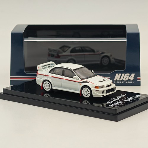 Hobby Japan 1/64 Mitsubishi Lancer GSR Evolution VI White HJ642033CW Diecast - Imagen 3 de 7