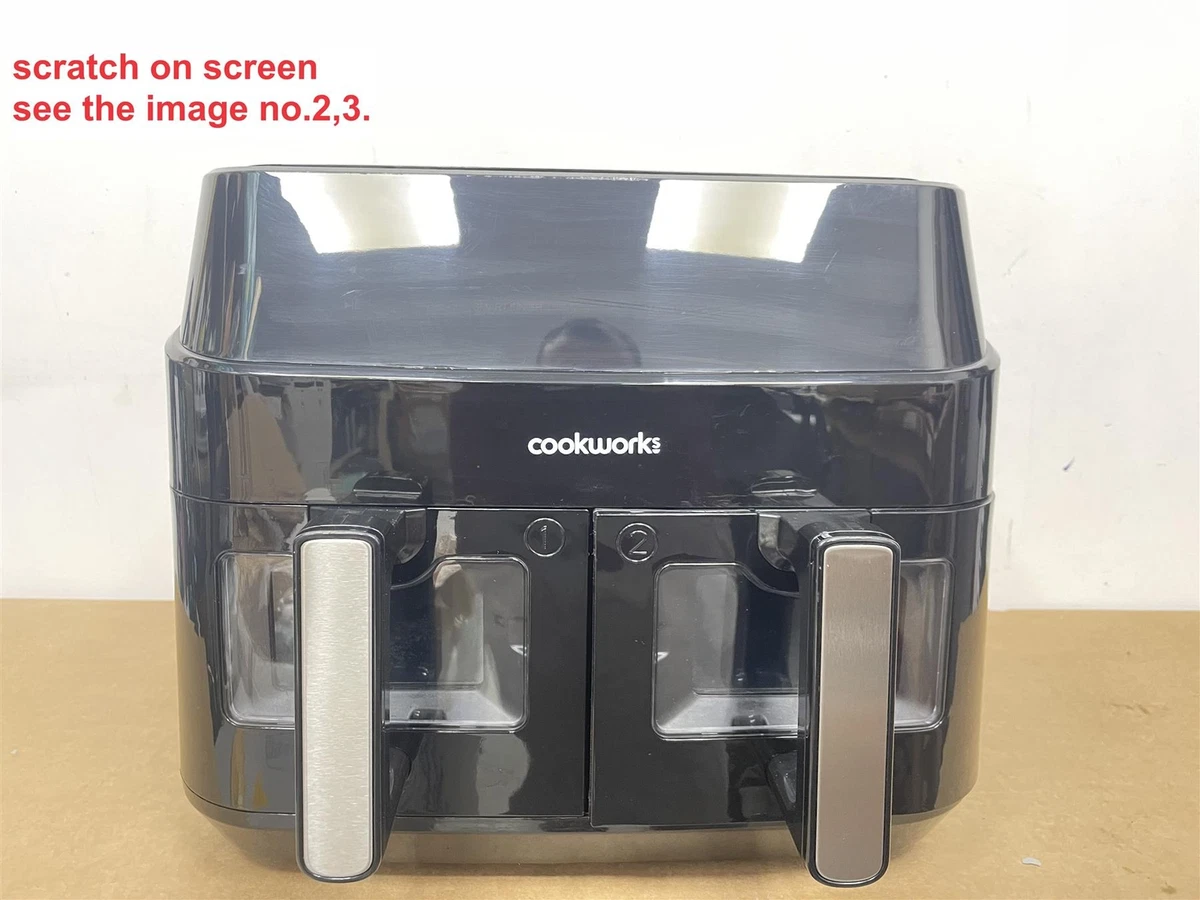 Cookworks stainless steel compact outlet fryer black