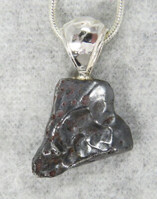 SIKHOTE-ALIN IRON METEORITE PENDANT $69 Sterling Silver Jewelry STARBORN SA69-P7