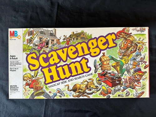 ORIGINAL Vintage Milton Bradley Scavenger Hunt Board Game Complete 1983