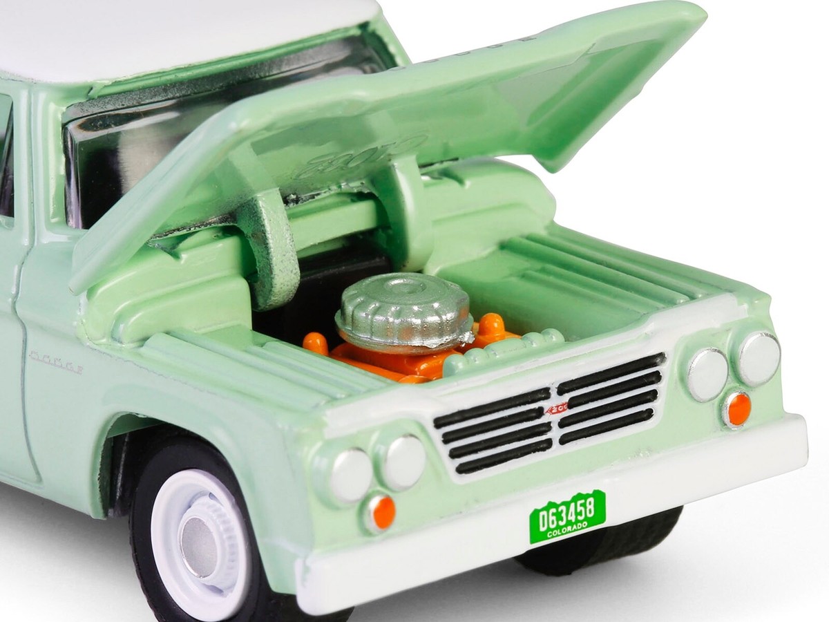 1964 DODGE D-200 SWEPTLINE PICKUP TURF GREEN 1/64 DIECAST BY