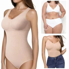 Bodysuit Shapewear Seamless Body Shaper Tummy Control Top Women's Belly Slimming