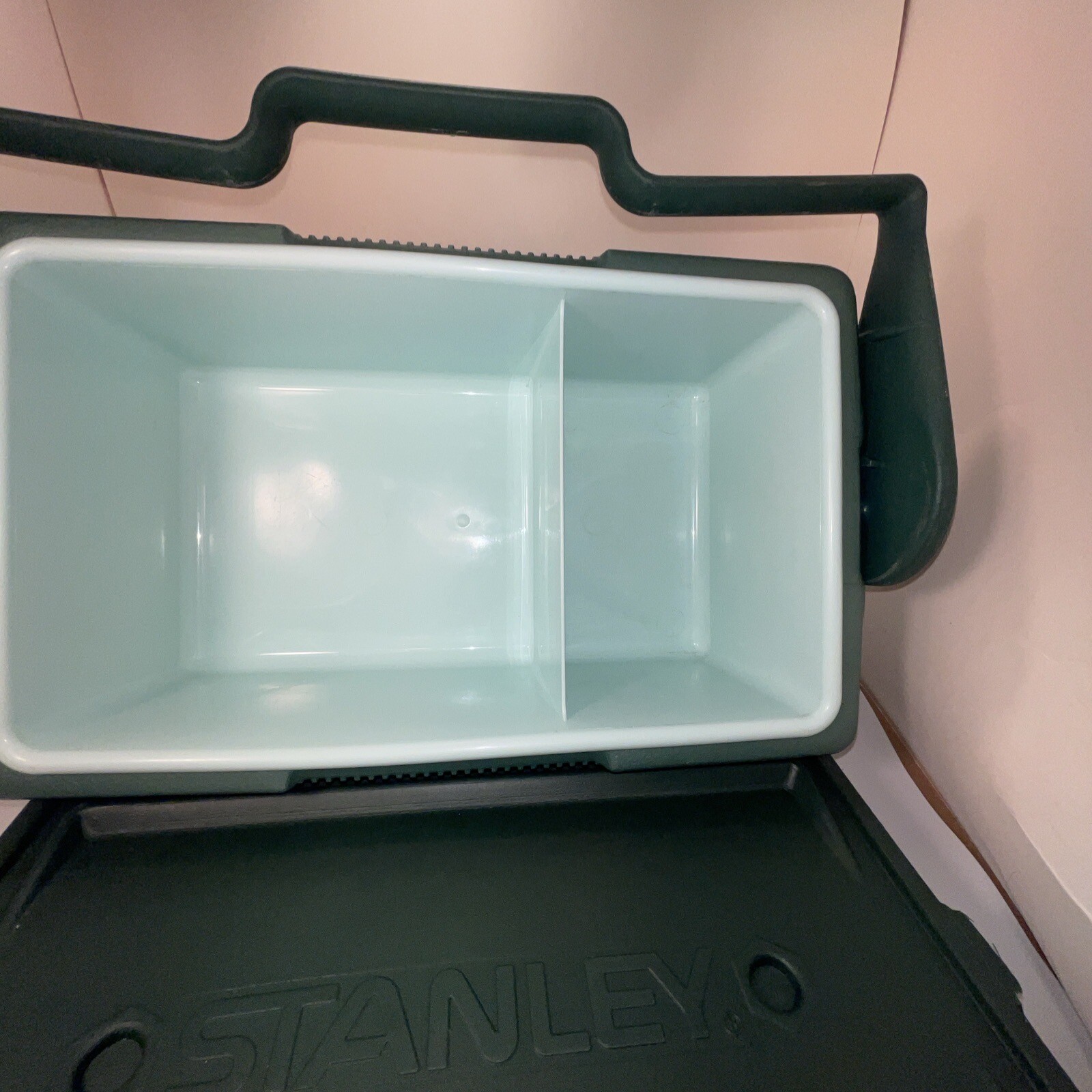 Vintage STANLEY ALADDIN Lunch Box Cooler Green 7 Qt. Without Thermos