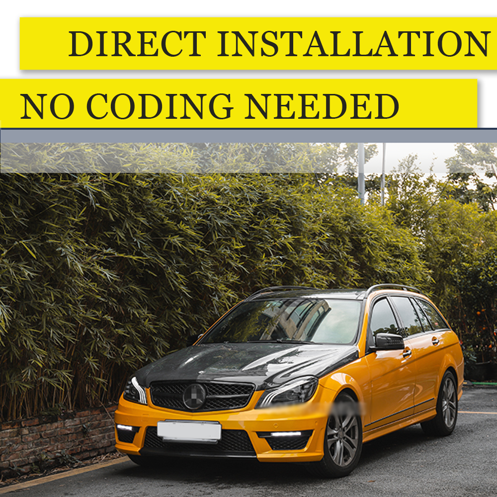 For Benz W204 20112014 Headlight Full LED DRL Sequence Signal Low/High