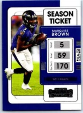 MARQUISE BROWN 2021 Panini Contenders Season Ticket #8 NFL Ravens  ID:35740