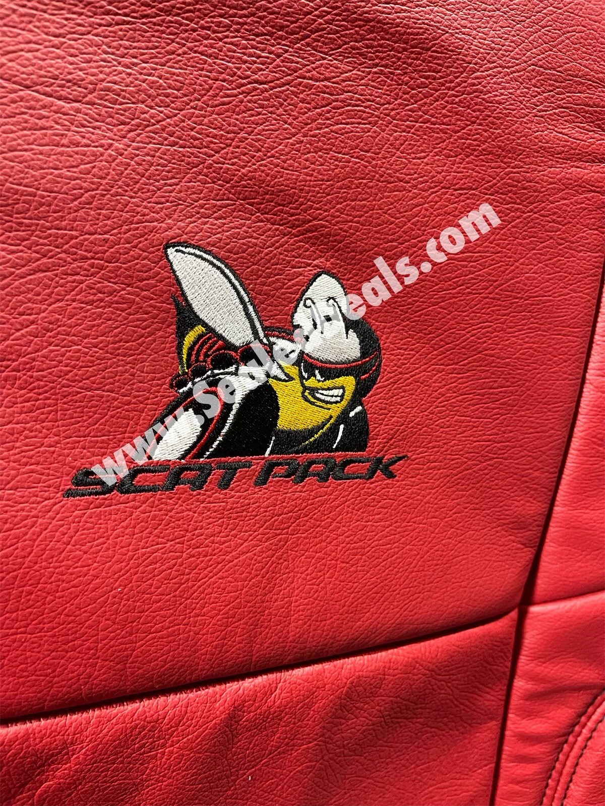 Mopar Red Leather Seat Covers for 20152023 Dodge Charger w/ Scat Pack