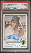 2022 Topps Heritage Rick Monday Autograph Auto #ROA-RM Cubs PSA 9