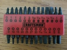 Craftsman 25 Piece Screwdriver 1/4" Hex Shank Insert Bit Set With Bandolier