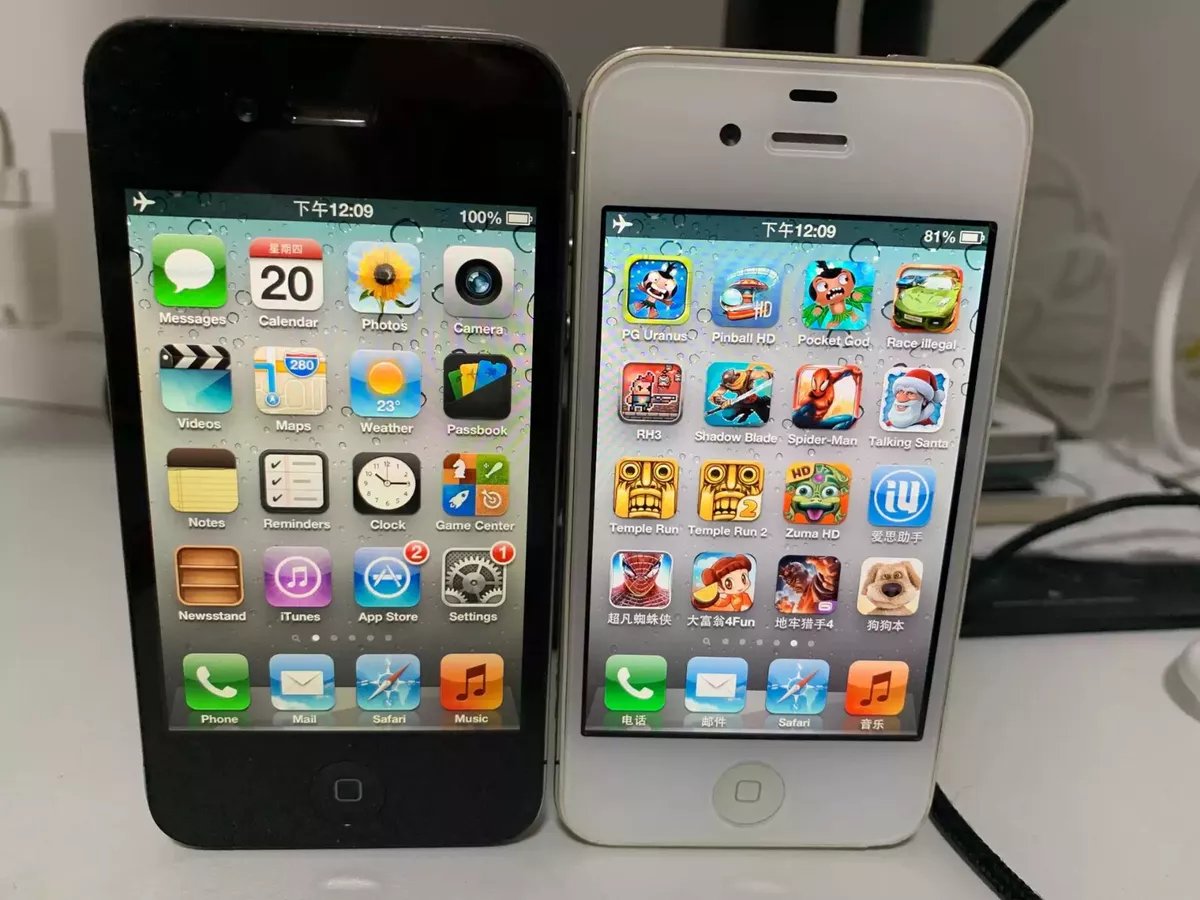90%Ne w Apple iPhone 4S 8/16/32/64GB IOS 6 IOS 9 Black white unlocked