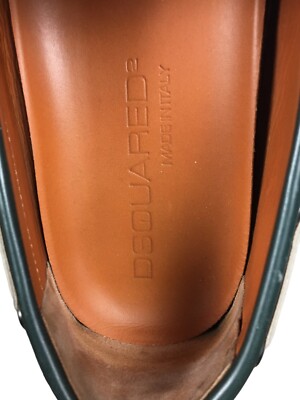 Dsquared2 Leather Flats Multicolored Loafers Tassled Shoes  display picture 1