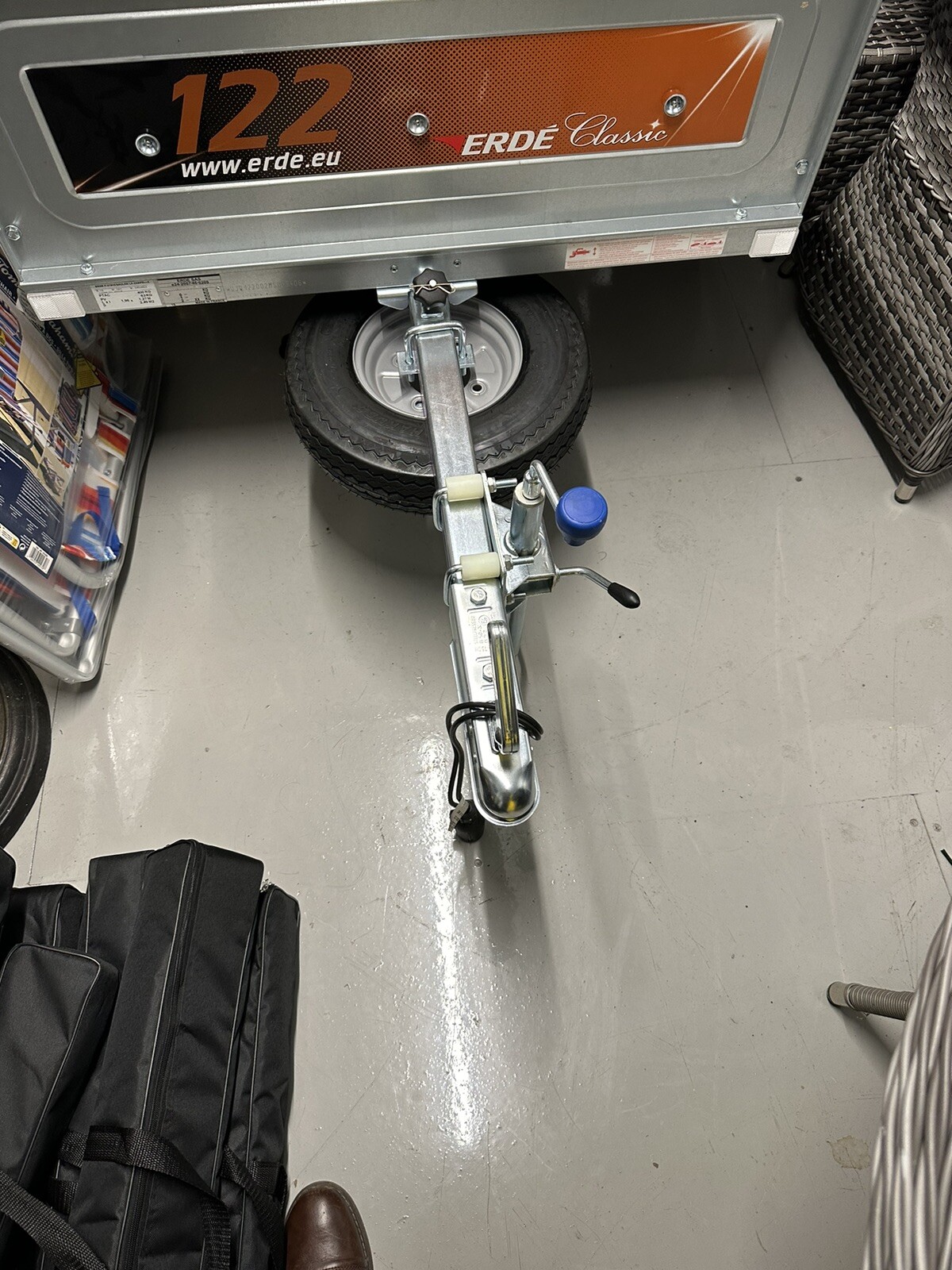 ERDE 122 TIPPING TRAILER, Jockey Wheel, Spare Wheel And Cover eBay