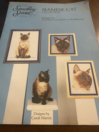 Vintage 1981 Siamese Cat Collection Counted Cross Stitch Patterns Book - Picture 7 of 7