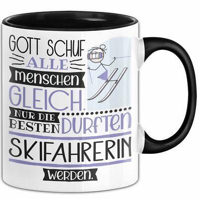 Skifahrerin Geschenk Becher Tasse Gott Schuf Alle Menschen Gleich Nur Die Besten